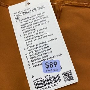 New with tag lululemon legging